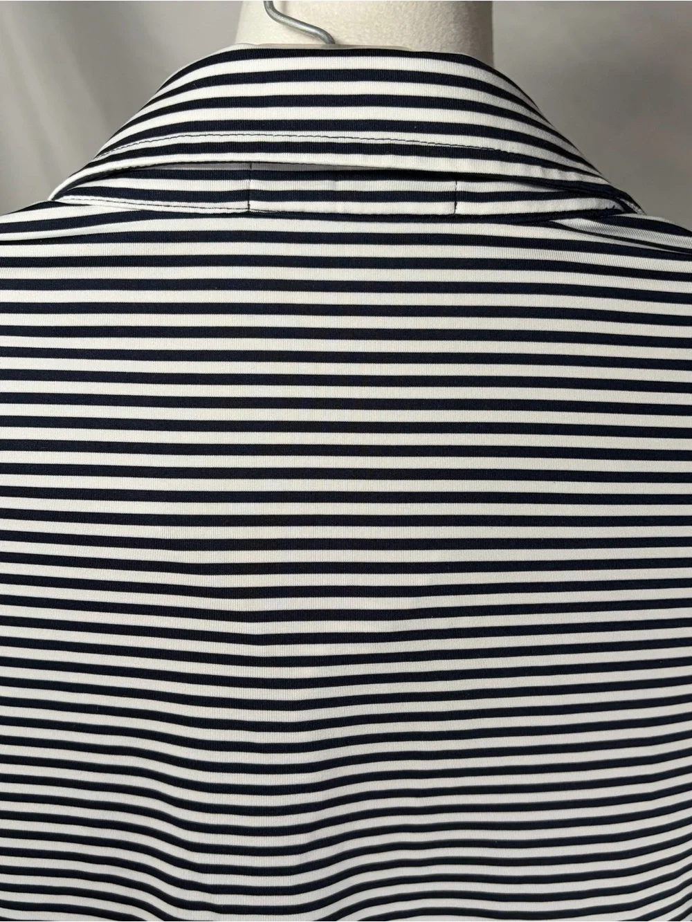 Ralph Lauren RLX Men’s Polo Performance Golf Shirt Navy Blue & White Stripe XL